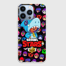 Чехол для iPhone 13 Pro с принтом BRAWL STARS LEON SHARK в Новосибирске,  |  | 8 bit | 8 бит | bibi | brawl stars | crow | el brown | leon | leon shark | max | mr.p | sally leon | shark | stars | virus | werewolf | акула | биби | вирус | ворон | леон | оборотень | пингвин