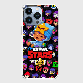 Чехол для iPhone 13 Pro с принтом BRAWL STARS в Новосибирске,  |  | 8 bit | 8 бит | bibi | brawl stars | crow | el brown | leon | leon shark | max | mr.p | sally leon | shark | stars | virus | werewolf | акула | биби | вирус | ворон | леон | оборотень | пингвин