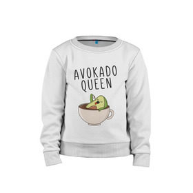 Детский свитшот хлопок с принтом Авокадо. в Новосибирске, 100% хлопок | круглый вырез горловины, эластичные манжеты, пояс и воротник | авокадо | веган | еда блогеров | мемы | минимализм | прикольные картинки | прикольные надписи | растение | смешное авокадо | фрукт