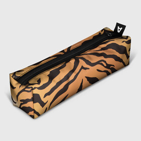 Пенал 3D с принтом Тигриный камуфляж в Новосибирске, 100% полиэстер | плотная ткань, застежка на молнии | камуфляж | кошка | кошки | окрас | природа | текстура | тигр | тигра | тигры