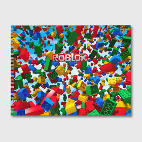 Альбом для рисования с принтом Roblox Cubes в Новосибирске, 100% бумага
 | матовая бумага, плотность 200 мг. | game | game roblox | logo roblox | online game | r | roblox | игра | игра роблокс | лого | лого роблокс | логотип | надпись | онлайн игра | онлайн игра роблокс | роблокс