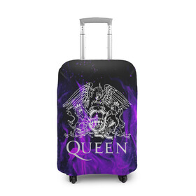 Чехол для чемодана 3D с принтом QUEEN в Новосибирске, 86% полиэфир, 14% спандекс | двустороннее нанесение принта, прорези для ручек и колес | queen | rock | брайан мэи | группа queen | группа квин | джон дикон | квин | королева | король | роджер тейлор | рок | фредди меркьюри