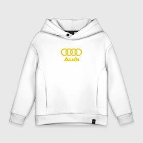 Детское худи Oversize хлопок с принтом Audi GOLD в Новосибирске, френч-терри — 70% хлопок, 30% полиэстер. Мягкий теплый начес внутри —100% хлопок | боковые карманы, эластичные манжеты и нижняя кромка, капюшон на магнитной кнопке | audi | auto | quattro | авто | автомобиль | ауди | марка | машина