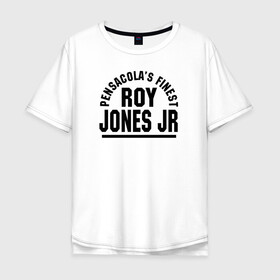 Мужская футболка хлопок Oversize с принтом Roy Jones Jr. в Новосибирске, 100% хлопок | свободный крой, круглый ворот, “спинка” длиннее передней части | captain hook | roy jones | roy levesta jones | бокс | капитан хук | рой джонс