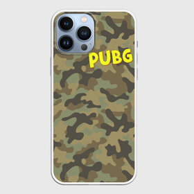 Чехол для iPhone 13 Pro Max с принтом PUBG лесной камуфляж в Новосибирске,  |  | military | playerunknowns battlegrounds | playerunknown’s battlegrounds | pubg | армия | камуфляж | лесной камуфляж | милитари | пубг