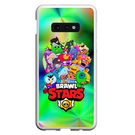 Чехол для Samsung S10E с принтом BRAWL STARS в Новосибирске, Силикон | Область печати: задняя сторона чехла, без боковых панелей | Тематика изображения на принте: 8 bit | 8 бит | bibi | brawl stars | crow | el brown | leon | leon shark | max | mr.p | sally leon | shark | stars | virus | werewolf | акула | биби | вирус | ворон | леон | оборотень | пингвин