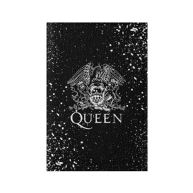 Обложка для паспорта матовая кожа с принтом QUEEN в Новосибирске, натуральная матовая кожа | размер 19,3 х 13,7 см; прозрачные пластиковые крепления | queen | rock | брайан мэи | группа queen | группа квин | джон дикон | квин | королева | король | роджер тейлор | рок | фредди меркьюри