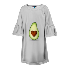 Детское платье 3D с принтом Авокадо сердечко в Новосибирске, 100% полиэстер | прямой силуэт, чуть расширенный к низу. Круглая горловина, на рукавах — воланы | авокадо | авокадо с сердечком | авокадо сердечко | авокадо сердце | авокадо эмоции | сердечко | четыре | четыре авокадо