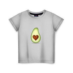 Детская футболка 3D с принтом Авокадо сердечко в Новосибирске, 100% гипоаллергенный полиэфир | прямой крой, круглый вырез горловины, длина до линии бедер, чуть спущенное плечо, ткань немного тянется | авокадо | авокадо с сердечком | авокадо сердечко | авокадо сердце | авокадо эмоции | сердечко | четыре | четыре авокадо