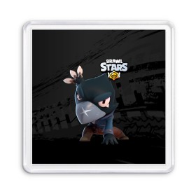 Магнит 55*55 с принтом Brawl Stars Crow (Ворон) в Новосибирске, Пластик | Размер: 65*65 мм; Размер печати: 55*55 мм | Тематика изображения на принте: 