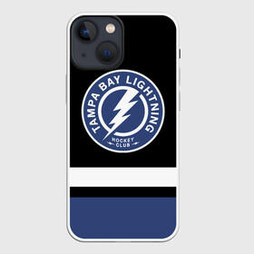 Чехол для iPhone 13 mini с принтом Тампа Бэй Лайтнинг в Новосибирске,  |  | hockey | lightning | nhl | tampa bay | tampa bay lightning | usa | лайтнинг | нхл | спорт | сша | тампа бэй | тампа бэй лайтнинг | хоккей | шайба