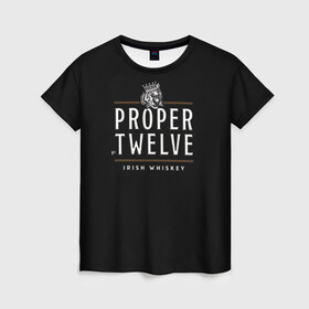 Женская футболка 3D с принтом Conor McGregor (Proper Twelve) в Новосибирске, 100% полиэфир ( синтетическое хлопкоподобное полотно) | прямой крой, круглый вырез горловины, длина до линии бедер | conor | conor mcgregor | proper twelve | ufc | whiskey | виски | пропер твелв | юфс
