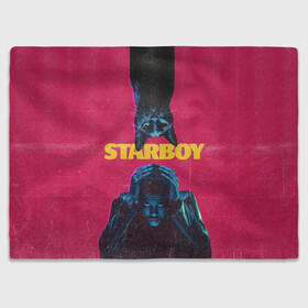 Плед 3D с принтом STARBOY в Новосибирске, 100% полиэстер | закругленные углы, все края обработаны. Ткань не мнется и не растягивается | blinding lights | heartless | starboy | the weekend | уикенд