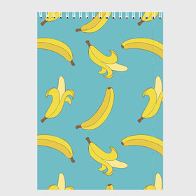 Скетчбук с принтом Банановый дождь в Новосибирске, 100% бумага
 | 48 листов, плотность листов — 100 г/м2, плотность картонной обложки — 250 г/м2. Листы скреплены сверху удобной пружинной спиралью | Тематика изображения на принте: банан | банановый | бананы | здоровое питание | зп | овощи | паттерн | плод | плоды | фрукт | фрукты | ягоды