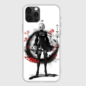 Чехол для iPhone 12 Pro Max с принтом 2B Ink Sakura dawn в Новосибирске, Силикон |  | Тематика изображения на принте: 2a | 2b | 9s | andoird | ink | japanese | kanji | nier automata | nuar | sakura | yohra | андроид | кандзи | нуар | сакура | чернила | япония