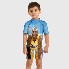 Детский купальный костюм 3D с принтом Kobe Bryant Lackers 24 blue в Новосибирске, Полиэстер 85%, Спандекс 15% | застежка на молнии на спине | 24 | 8 | black | blue | bryant | kobe | lackers 24 | lakers | mamba | mentality | баскетбол | брайант | детская | детскую | женская | женскую | коба | коби | купить | мамба | менталитет | мужская | мужскую | черная