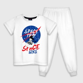 Детская пижама хлопок с принтом Space trip в Новосибирске, 100% хлопок |  брюки и футболка прямого кроя, без карманов, на брюках мягкая резинка на поясе и по низу штанин
 | Тематика изображения на принте: аниме | космическая | космос | наса | путешествие в космос
