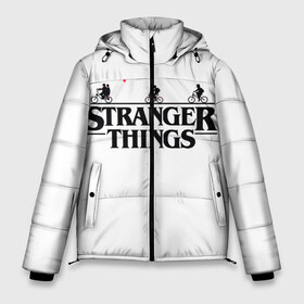 Мужская зимняя куртка 3D с принтом STRANGER THINGS в Новосибирске, верх — 100% полиэстер; подкладка — 100% полиэстер; утеплитель — 100% полиэстер | длина ниже бедра, свободный силуэт Оверсайз. Есть воротник-стойка, отстегивающийся капюшон и ветрозащитная планка. 

Боковые карманы с листочкой на кнопках и внутренний карман на молнии. | Тематика изображения на принте: netflix | stranger things | trend | арт | герой | загадочные события | кино | лого | надпись | наука | нетфликс | очень странные дела | парню | персонаж | прикольная | ребенку | сериал | тренд | фантастика