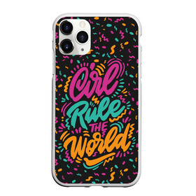 Чехол для iPhone 11 Pro Max матовый с принтом Girl rule the world в Новосибирске, Силикон |  | 8 марта | fem | feminism | feminist | девочки | девушки | женщины | феминизм | феминист | фемистка