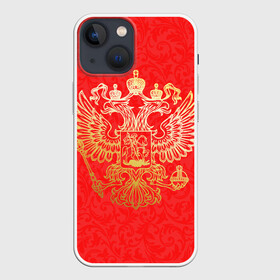 Чехол для iPhone 13 mini с принтом Герб в Новосибирске,  |  | герб | герб россии | двуглавый | двуглавый орел | двухглавый | защитник | орел | отечества | отечество | патриот | патриотизм | родина | российская | российский | россия | символ | символика