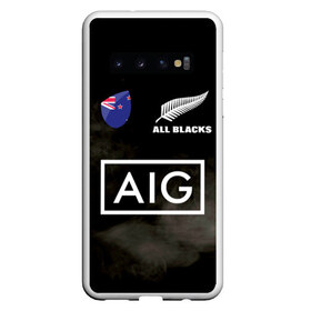 Чехол для Samsung Galaxy S10 с принтом ALL BLACKS в Новосибирске, Силикон | Область печати: задняя сторона чехла, без боковых панелей | Тематика изображения на принте: all blacks | new zealandd | rugby | новая зеландия | олл блэкс | регби | хака
