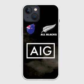 Чехол для iPhone 13 с принтом ALL BLACKS в Новосибирске,  |  | all blacks | new zealandd | rugby | новая зеландия | олл блэкс | регби | хака