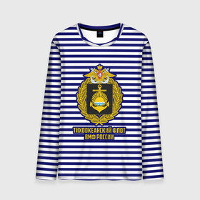 Мужской лонгслив 3D с принтом Тихоокеанский флот ВМФ России в Новосибирске, 100% полиэстер | длинные рукава, круглый вырез горловины, полуприлегающий силуэт | 23 февраля | army | армейка | армия | бф | вмс | вмф | военно | войска | герб | дкбф | знак | каспийская флотилия | лого | мичман | море | морпех | морская | морские | морской | моряк | орел | пехота | подводник