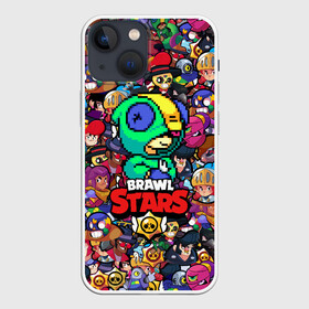 Чехол для iPhone 13 mini с принтом BRAWL STARS:LEON 8 BIT в Новосибирске,  |  | bibi | brawl stars | brock | bull | crow | dinomike | el primo | leon | mobile game | nita | poko | ricochet | stars | tara | бравл старс | ворон | леон | мобильные игры