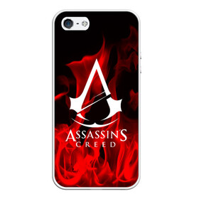 Чехол для iPhone 5/5S матовый с принтом ASSASSIN`S CREED в Новосибирске, Силикон | Область печати: задняя сторона чехла, без боковых панелей | black flag | brotherhood | chronicles | creed | game | origins | revelations | rogue | syndicate | unity | альтаир | ассасин | игры | кинжал | пираты