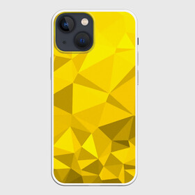 Чехол для iPhone 13 mini с принтом YELLOW ABSTRACT в Новосибирске,  |  | abstract | abstraction | color | fractal | geometry | paitnt | polygon | polygonal | psy | абстракция | геометрия | краски | неоновые | полигоны | психоделика | фрактал