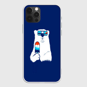 Чехол для iPhone 12 Pro Max с принтом Мишка в Новосибирске, Силикон |  | animal | art | арт | голова | горы | животное | зверь | михаил | миша | мишка | море | очки | парню | потеки | прикол | прикольная | природа | смешная | хищник | юмор