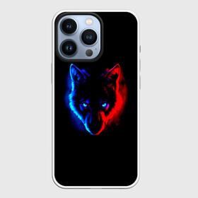 Чехол для iPhone 13 Pro с принтом Волк в Новосибирске,  |  | Тематика изображения на принте: animal | art | dog | fire | wolf | арт | взгляд | волк | волки | глаза | голова | животное | животные | зверь | лес | огонь | охота | охотник | парню | прикольная | природа | серый | собака | хищник