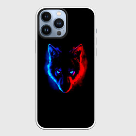 Чехол для iPhone 13 Pro Max с принтом Волк в Новосибирске,  |  | Тематика изображения на принте: animal | art | dog | fire | wolf | арт | взгляд | волк | волки | глаза | голова | животное | животные | зверь | лес | огонь | охота | охотник | парню | прикольная | природа | серый | собака | хищник
