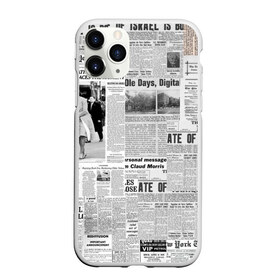 Чехол для iPhone 11 Pro Max матовый с принтом Газета Newspaper в Новосибирске, Силикон |  | america | americans | chicago | new york times | newspaper | newspapers | tribune | wahintgon post | американские | газета | газетная | газеты | из газет | модная | модный | сша | трибьют