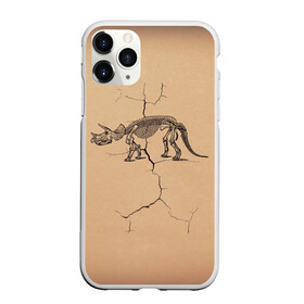 Чехол для iPhone 11 Pro Max матовый с принтом Triceratops skeleton в Новосибирске, Силикон |  | Тематика изображения на принте: dinosaur | extinct | primal | skeleton | triceratops | вымерший | динозавр | первобытный | скелет | трицератопс