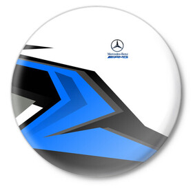 Значок с принтом Mercedes-AMG в Новосибирске,  металл | круглая форма, металлическая застежка в виде булавки | amg | benz | cars | drive | mercedes | supercars | амг | бенц | гелендваген | гонки | мерин | мерс | мерседес | обзор | скорость | форма