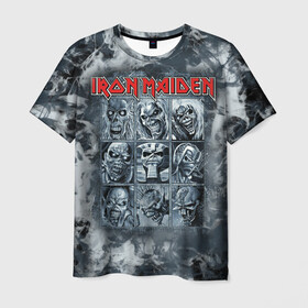 Мужская футболка 3D с принтом Iron Maiden в Новосибирске, 100% полиэфир | прямой крой, круглый вырез горловины, длина до линии бедер | 80s | hardrock | heavy | iron | maiden | metal | pop | steve harris | the final frontier | uk | айрон | группа | железная дева | метал | мэйден | хеви