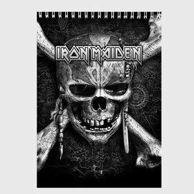 Скетчбук с принтом Iron Maiden в Новосибирске, 100% бумага
 | 48 листов, плотность листов — 100 г/м2, плотность картонной обложки — 250 г/м2. Листы скреплены сверху удобной пружинной спиралью | 80s | hardrock | heavy | iron | maiden | metal | pop | steve harris | the final frontier | uk | айрон | бас | британия | брюс дикинсон | гитара | группа | железная дева | метал | мэйден | нико макбрэйн | рок | стив харрис | хеви