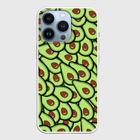 Чехол для iPhone 13 Pro с принтом АВОКАДО в Новосибирске,  |  | avocado | food | fruit | vegan | vegetarian | авокадо | веган | вегетарианство | еда | фрукты