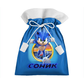 Подарочный 3D мешок с принтом SONIC в Новосибирске, 100% полиэстер | Размер: 29*39 см | Тематика изображения на принте: hedgehog | metal sonic | silver | silver the hedgehog | sonic | sonic boom | sonic the hedgehog | еж | ёж сонник | ежик | игры | кино | соник | соник в кино | фильм