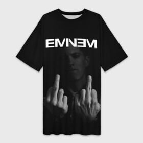 Платье-футболка 3D с принтом EMINEM | ЭМИНЕМ (Z) в Новосибирске,  |  | america | eminem | rap | slim shady | usa | америка | зарубежный реп | реп | сша | эминем