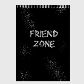 Скетчбук с принтом FRIEND ZONE в Новосибирске, 100% бумага
 | 48 листов, плотность листов — 100 г/м2, плотность картонной обложки — 250 г/м2. Листы скреплены сверху удобной пружинной спиралью | friend | zone | белая | девушка | девушке | другу | друзья | звезды | зона | любимой | люблю | минимализм | надпись | не | отношения | парень | парню | подарок | подруге | подружке | просто | только | френд