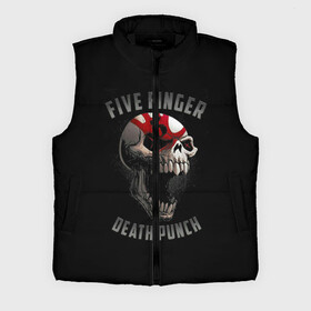 Мужской жилет утепленный 3D с принтом Five Finger Death Punch в Новосибирске,  |  | 5fdp | death | ffdp | finger | five | five finger death punch | punch | грув метал