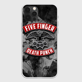 Чехол для iPhone 12 Pro с принтом Five Finger Death Punch в Новосибирске, силикон | область печати: задняя сторона чехла, без боковых панелей | Тематика изображения на принте: 5fdp | death | ffdp | finger | five | five finger death punch | punch | грув метал