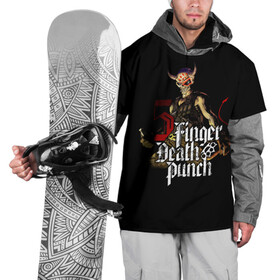 Накидка на куртку 3D с принтом Five Finger Death Punch в Новосибирске, 100% полиэстер |  | Тематика изображения на принте: 5fdp | death | ffdp | finger | five | five finger death punch | punch | грув метал