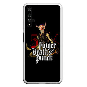 Чехол для Honor 20 с принтом Five Finger Death Punch в Новосибирске, Силикон | Область печати: задняя сторона чехла, без боковых панелей | 5fdp | death | ffdp | finger | five | five finger death punch | punch | грув метал