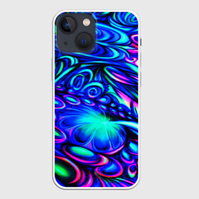 Чехол для iPhone 13 mini с принтом PSY NEON в Новосибирске,  |  | abstract | abstraction | color | fractal | geometry | paitnt | polygon | polygonal | psy | абстракция | геометрия | краски | неоновые | полигоны | психоделика | фрактал