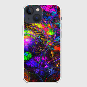 Чехол для iPhone 13 mini с принтом НЕОНОВЫЕ КРАСКИ в Новосибирске,  |  | abstract | abstraction | color | fractal | geometry | paitnt | polygon | polygonal | psy | абстракция | геометрия | краски | неоновые | полигоны | психоделика | фрактал