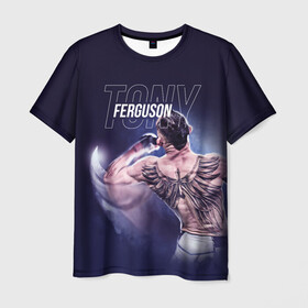 Мужская футболка 3D с принтом Tony Ferguson в Новосибирске, 100% полиэфир | прямой крой, круглый вырез горловины, длина до линии бедер | el cucuy | ferguson | mma | ssru | tony ferguson | мма | тони фергюсон | фергюсон