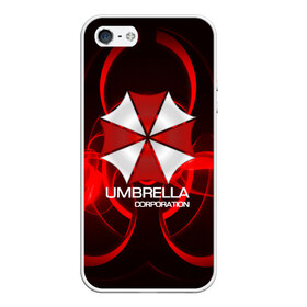 Чехол для iPhone 5/5S матовый с принтом Umbrella Corp в Новосибирске, Силикон | Область печати: задняя сторона чехла, без боковых панелей | biohazard | biohazard 7 | crocodile | fang | game | hand | monster | new umbrella | resident evil | resident evil 7 | umbrella | umbrella corp | umbrella corporation | zombie | обитель